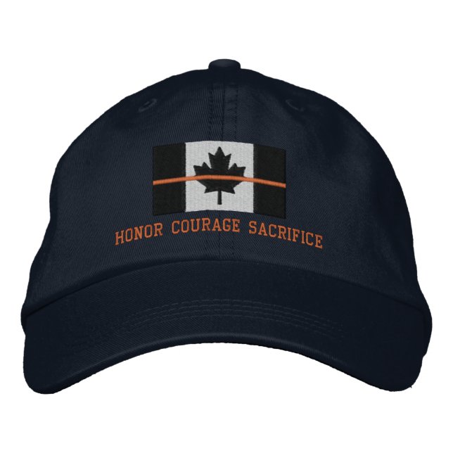 Boné Thin Orange Line - Sacrifício de honra canadense (Frente)