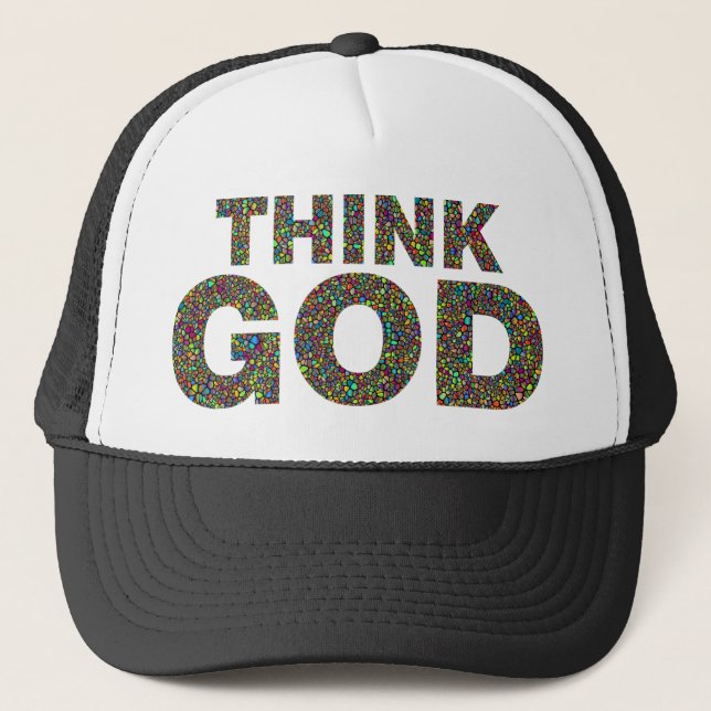 Boné Think God Dieu Cadeau idée de cadeau (Frente)