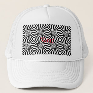 Boné Thunder_Cove do Padrão Radiador Branco Preto