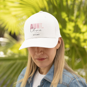 Boné Tia personalizada Hat   Retro Rosa Suave