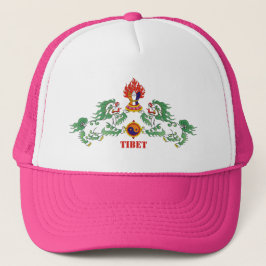 Boné Tibete e bandeira tibetana: Leões de Neve / Budism