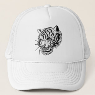 Boné Tigre branco preto
