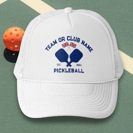 Boné Time de Clube de Pickleball Reino Unido Bandeira P