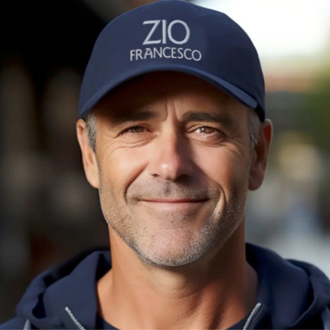 Boné Tio Chapéu Bordado Presente Personalizado para Tio (Zio personalized Embroidered Baseball Cap Italian Uncle Gift)