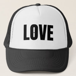 Boné Tipografia "AMOR" Minimalista Preta