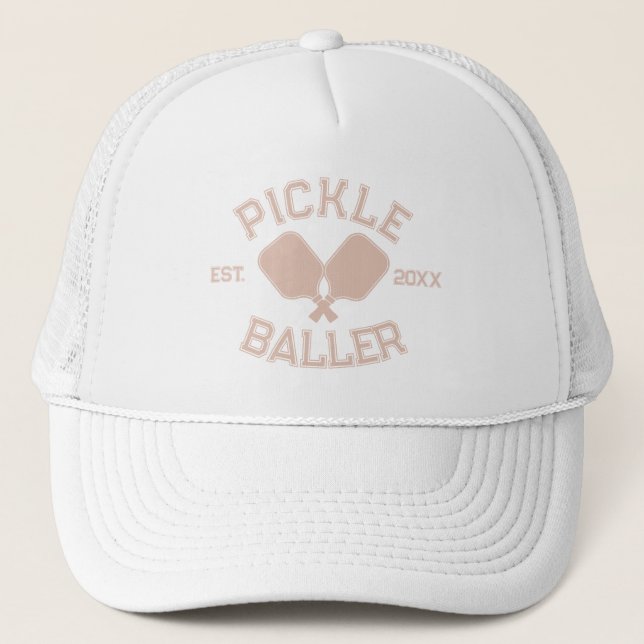 Boné Tipografia Colegial de Pickleball em Picles (Frente)