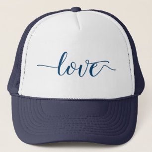 Boné Tipografia de Roteiro Amor Azul