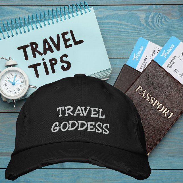 Boné Tipografia Deusa de Viagem, Sede de Viagem, Simple (Criador carregado)