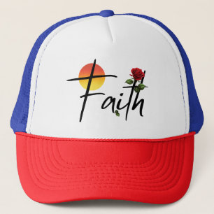 Boné Tipografia Faith Preta Com Rosa