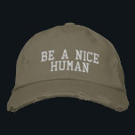 Boné Tipografia Minimalista de Citação Inspiradora Lega<br><div class="desc">Simples citação inspiradora em esticar e esmagar - Seja Um Bom Humano.</div>