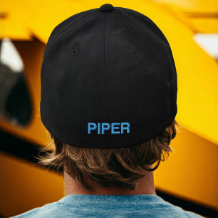 Boné Tipografia Piper Azul de Aniversário Aviação Simpl