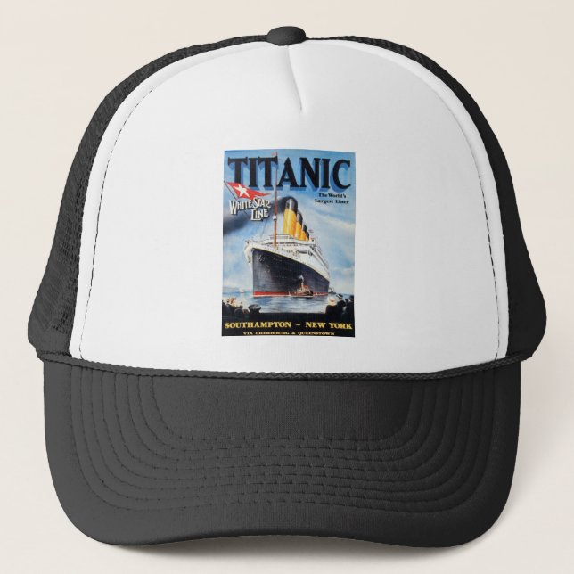 Boné Titanic White Star Line - Maior Transatlântico do  (Frente)