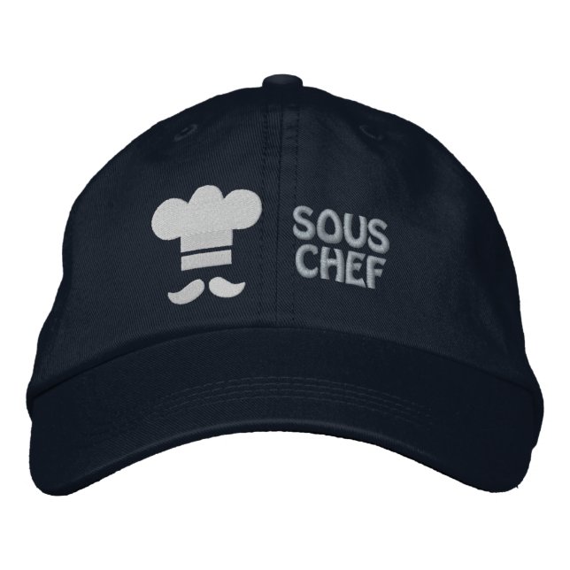 Boné Toca de Cozinheiro SUBCHEFE Bordada (Frente)
