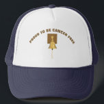 Boné Tocar o Cancer, Acabar o tratamento<br><div class="desc">Deixe seu sobrevivente de câncer favorito saber o quanto você está orgulhoso deles com este chapéu de caminhoneiro personalizável. Este boné ilustra um sino semelhante ao dos hospitais e centros de tratamento de canceres que os pacientes tocam depois de terminarem seus tratamentos para canceres. A mensagem pode ser personalizada com...</div>