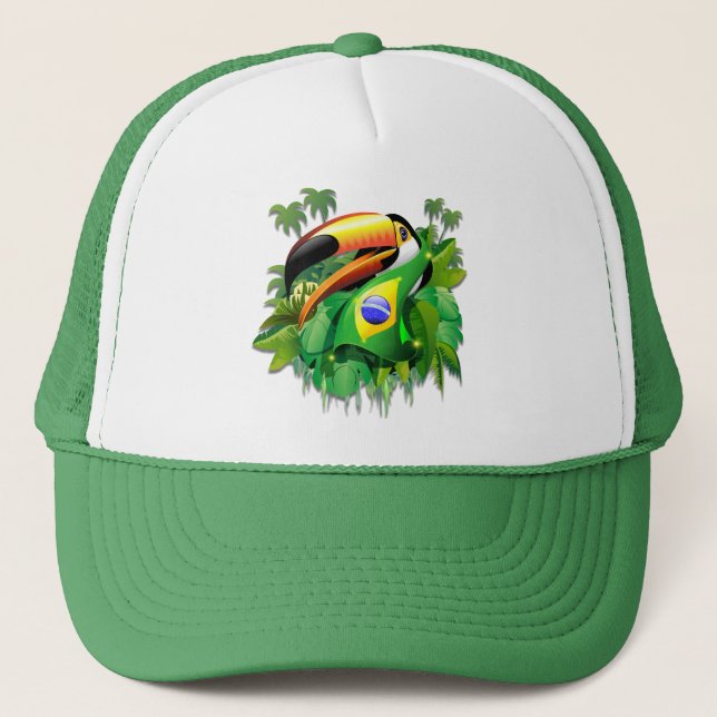 Boné Toco Toucan com bandeira do Brasil (Frente)