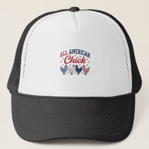 Boné Todas As Galinhas Patrióticas Americanas Camisa De