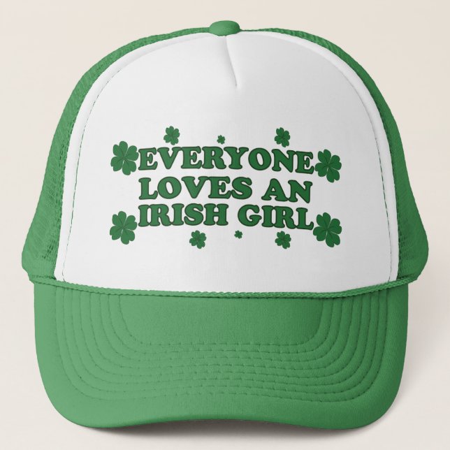 Boné Todos ama um chapéu irlandês da menina (Frente)
