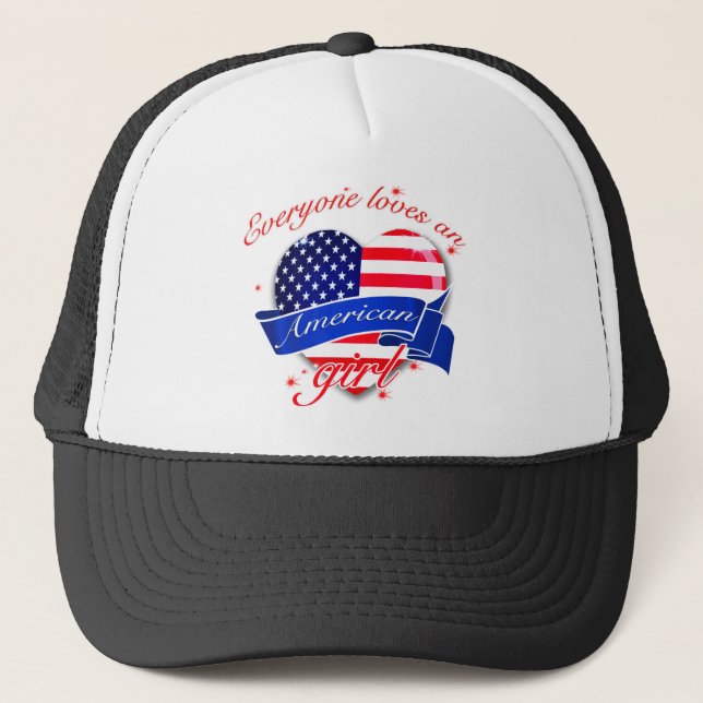 Boné Todos ama uma menina americana (Frente)