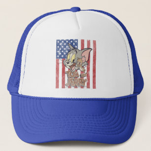 Boné Tom & Jerry com bandeira dos E.U.