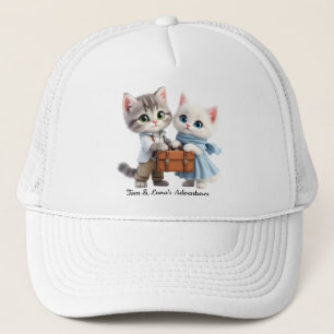 Boné Tom & Luna Chapéu de Viagem – Aventuras do Gatinho