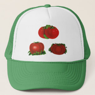 Boné Tomates Vermelhos Maduros Vintage Comida, Frutas, 