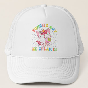 Boné Tonsils Out, Sorvete In   Unicorn Cat