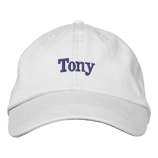 Boné "Tony" Nome Masculino Bordado, (Frente)