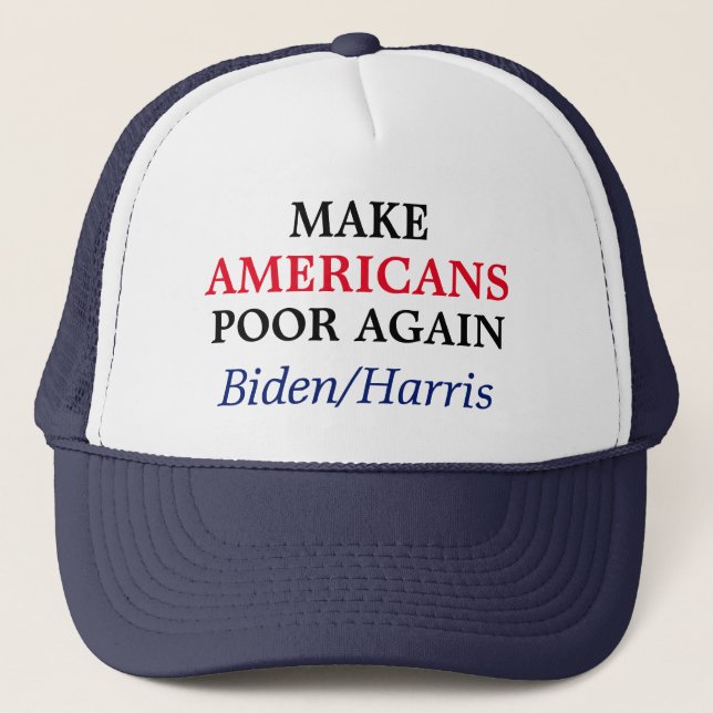 Boné Torne os Americanos Pobres Novamente Biden/Harris (Frente)
