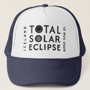 Boné Total de Eclipes Solares com Data de Local Persona
