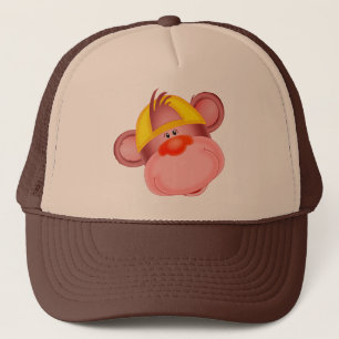 Boné touca de macaco de desenho animado