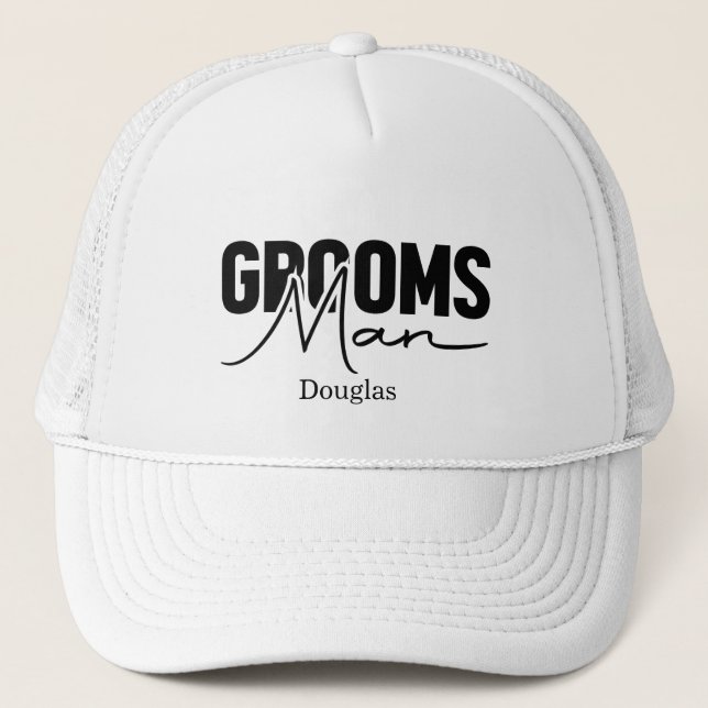 Boné Touca de Noivo Personalizada para Padrinhos (Frente)