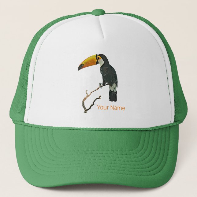 Boné Toucan Retrait Animal Tropical Bird Design (Frente)