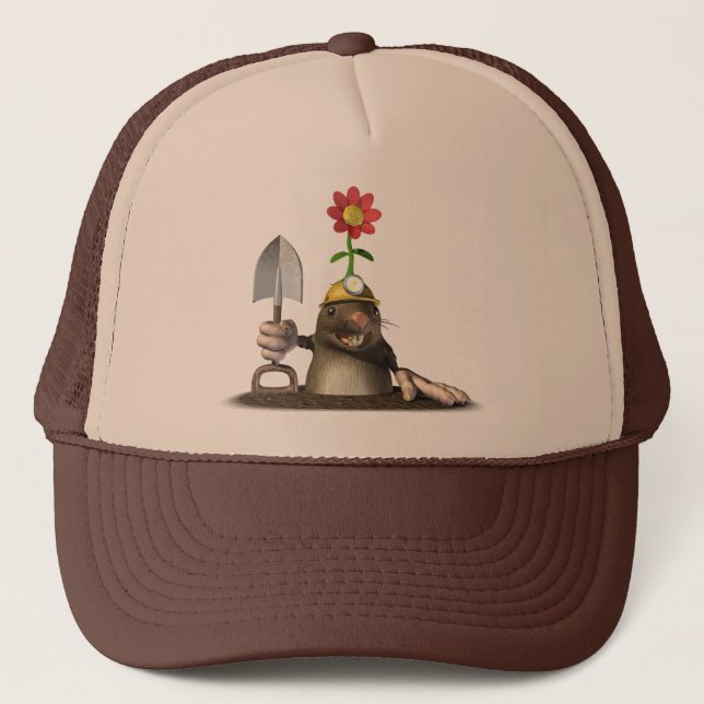 Boné Toupeira em um furo (Frente)