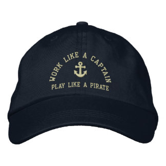 Boné Trabalhar Como Um Capitão Jogar Como Um Pirata