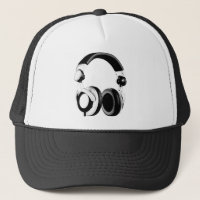 Trabalho de arte de Auscultadores Preto e Branco