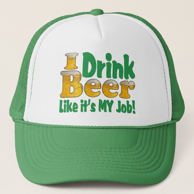 Boné Trabalho de Beber Cerveja (Frente)
