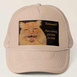 Boné Trabalhos de casa? Aint ninguém obteve a hora para