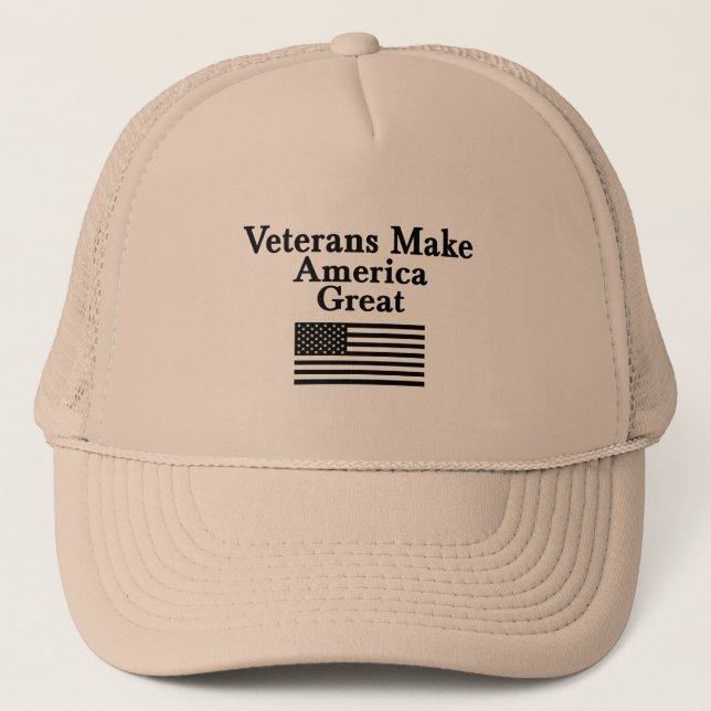 Boné Tracker Hat: Veteranos fazem Excelente na América (Frente)
