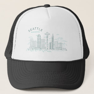 Boné Traço de Seattle Skyline