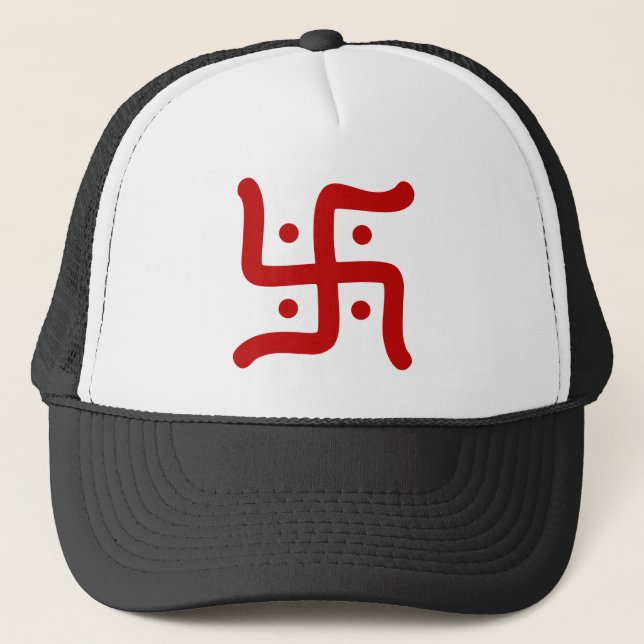 Boné tradicional hindu swastika, índio, símbolo religio (Frente)