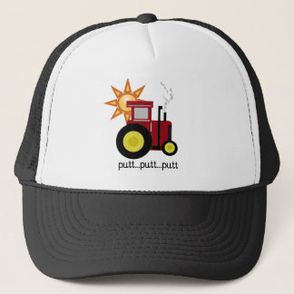 Boné Trator de fazenda vermelho