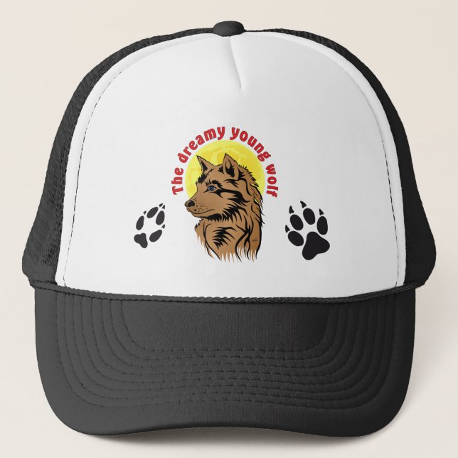 Boné träumender Wolfwelpe Truckerkappe (Frente)