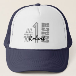 Boné TREINADOR A01 preto e branco do número um