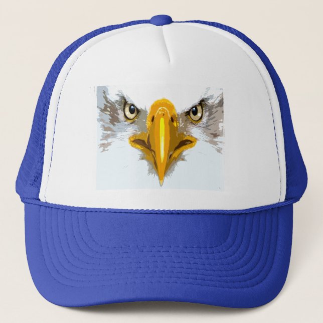 Boné Trendy Blue Eagle Head Pop Art Modern (Frente)