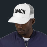 Boné Trendy Modern Modelo Para Treinador De Mulheres E<br><div class="desc">O Elegante Modelo Moderno Cria Seu Próprio Logotipo De Imagem De Upload Foto Foto White Trucker Coach Hat For Men & Women.</div>