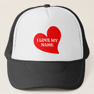 BONÉ TRENDY RED HEART EU AMO MEU TRU DE NAMORADOS ROMÂN
