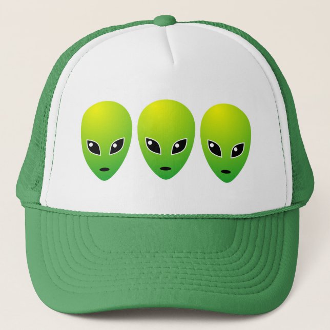 Boné Três aliens verdes - personalizados (Frente)