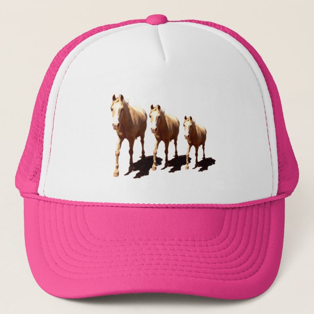 Boné Três Cavalos Palomino, Rosa (Frente)