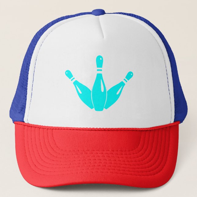 Boné Três Pinos de Boliche Azul Água (Frente)