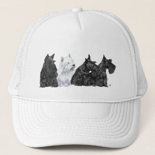 Boné Três Scotties e um Westie